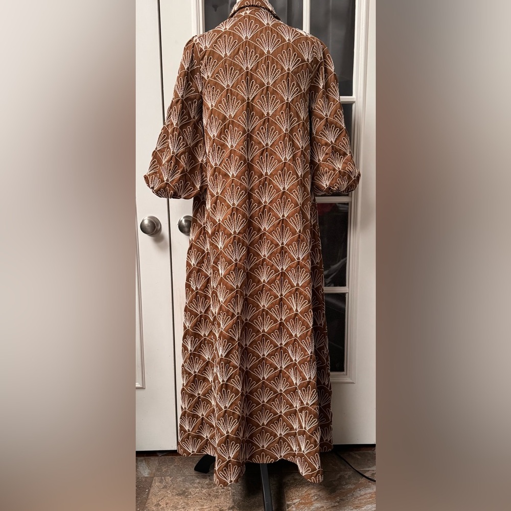 Dainty Jewells Windsor Walk Embroidered Slightly Oversized Maxi Dress Pockets-S - Picture 3 of 16